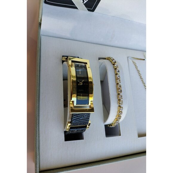 Cote D Azur Jewelry Set Watch Bracelet Necklace Gift Box Womens Career Accessory - Picture 6 of 16